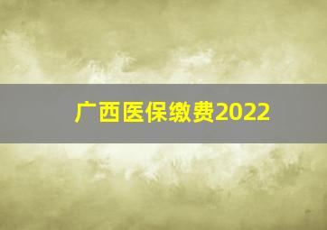 广西医保缴费2022