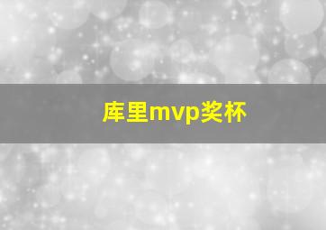 库里mvp奖杯