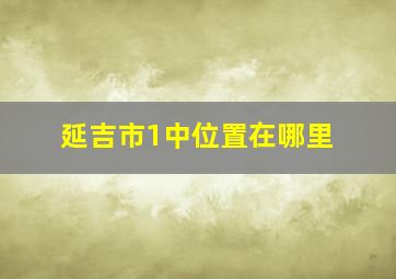 延吉市1中位置在哪里