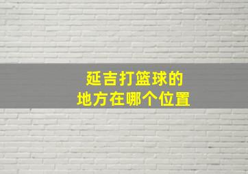 延吉打篮球的地方在哪个位置