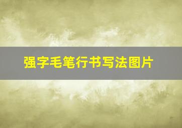 强字毛笔行书写法图片