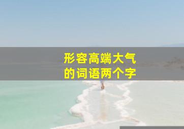 形容高端大气的词语两个字