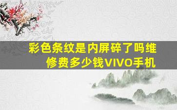 彩色条纹是内屏碎了吗维修费多少钱VIVO手机