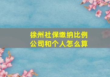 徐州社保缴纳比例公司和个人怎么算