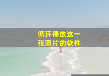 循环播放这一张图片的软件