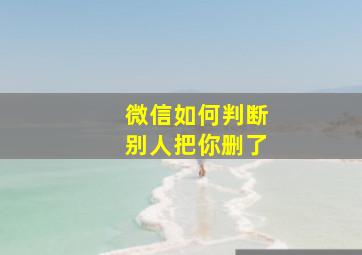 微信如何判断别人把你删了