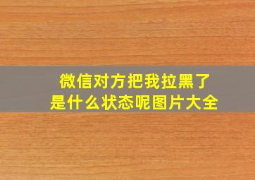 微信对方把我拉黑了是什么状态呢图片大全