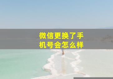 微信更换了手机号会怎么样