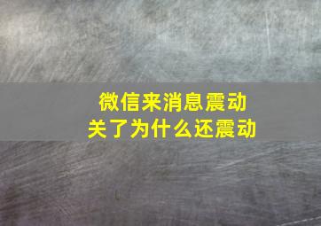 微信来消息震动关了为什么还震动