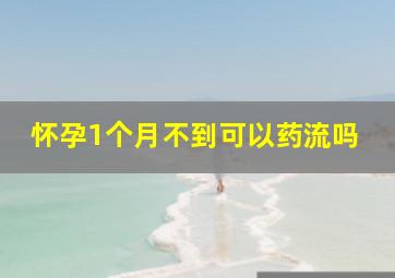 怀孕1个月不到可以药流吗