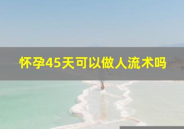 怀孕45天可以做人流术吗