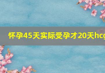 怀孕45天实际受孕才20天hcg