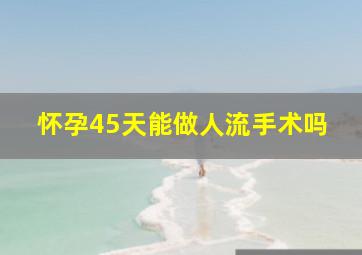 怀孕45天能做人流手术吗