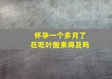 怀孕一个多月了在吃叶酸来得及吗