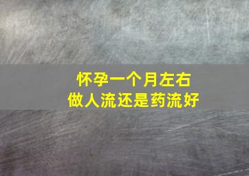 怀孕一个月左右做人流还是药流好