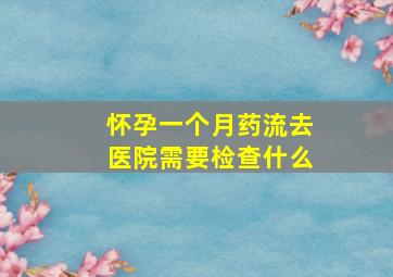 怀孕一个月药流去医院需要检查什么