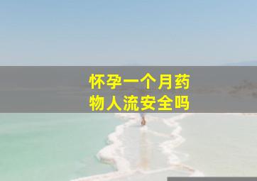 怀孕一个月药物人流安全吗