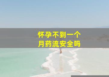 怀孕不到一个月药流安全吗