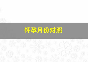 怀孕月份对照