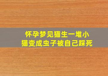 怀孕梦见猫生一堆小猫变成虫子被自己踩死