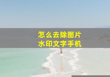 怎么去除图片水印文字手机