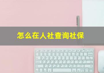 怎么在人社查询社保