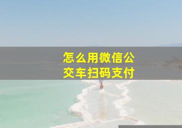 怎么用微信公交车扫码支付