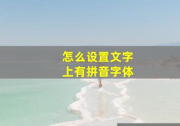 怎么设置文字上有拼音字体