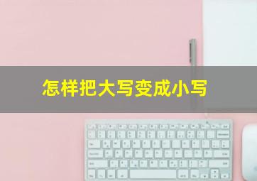 怎样把大写变成小写