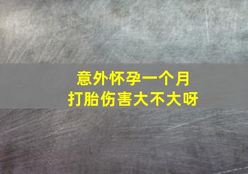 意外怀孕一个月打胎伤害大不大呀