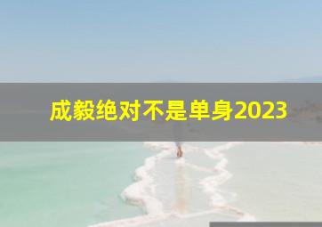 成毅绝对不是单身2023