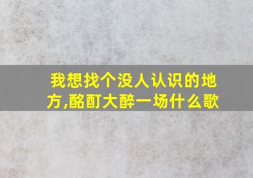 我想找个没人认识的地方,酩酊大醉一场什么歌