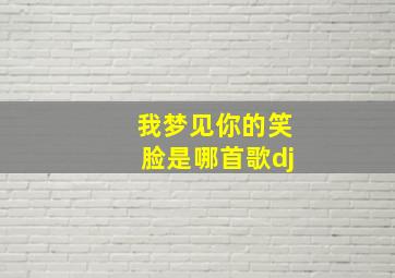 我梦见你的笑脸是哪首歌dj