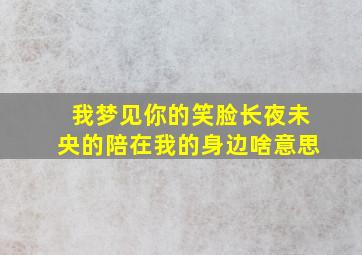 我梦见你的笑脸长夜未央的陪在我的身边啥意思