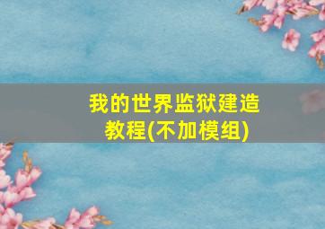 我的世界监狱建造教程(不加模组)