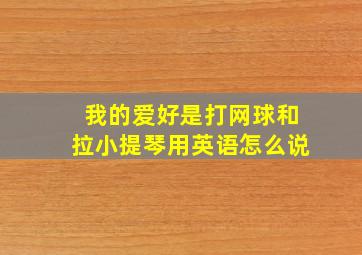 我的爱好是打网球和拉小提琴用英语怎么说