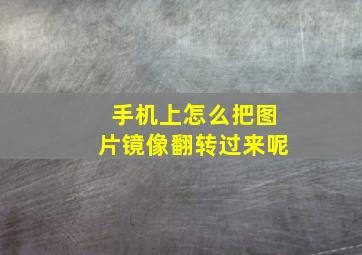 手机上怎么把图片镜像翻转过来呢