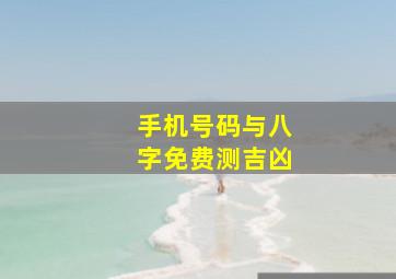 手机号码与八字免费测吉凶