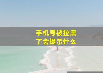 手机号被拉黑了会提示什么