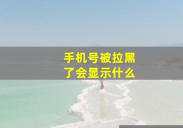 手机号被拉黑了会显示什么