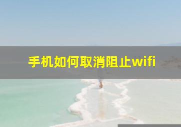 手机如何取消阻止wifi