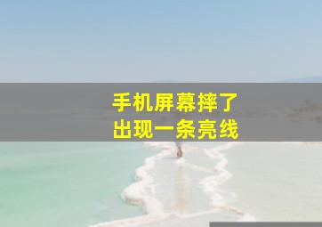 手机屏幕摔了出现一条亮线