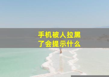 手机被人拉黑了会提示什么