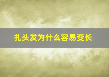 扎头发为什么容易变长