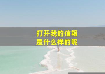 打开我的信箱是什么样的呢