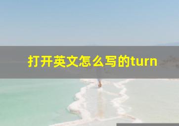 打开英文怎么写的turn