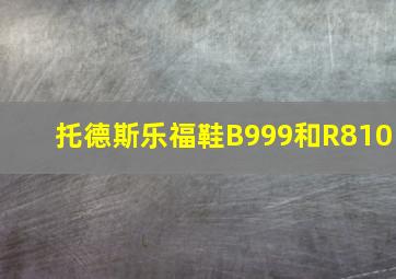 托德斯乐福鞋B999和R810