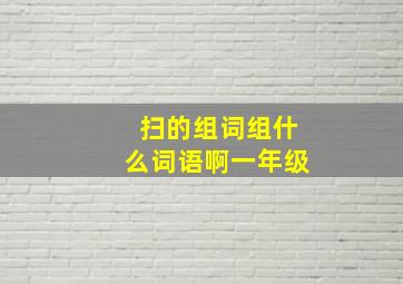 扫的组词组什么词语啊一年级