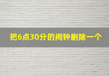 把6点30分的闹钟删除一个