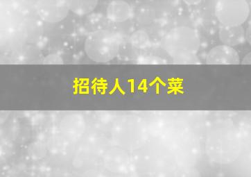 招待人14个菜